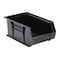 Quantum Storage Systems Hang & Stack Storage Bin, Polypropylene, Black, 6 in H, 8 1/4 in W, 13 5/8 in L QUS241BK - alternate 1