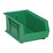 Quantum Storage Systems Hang & Stack Storage Bin, Polypropylene, Green, 6 in H, 8 1/4 in W, 13 5/8 in L QUS241GN - alternate 1