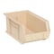 Quantum Storage Systems Hang & Stack Storage Bin, Polypropylene, Ivory, 6 in H, 8 1/4 in W, 13 5/8 in L QUS241IV - alternate 1