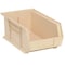 Quantum Storage Systems Hang & Stack Storage Bin, Polypropylene, Ivory, 6 in H, 8 1/4 in W, 13 5/8 in L QUS241IV - alternate 2