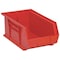 Quantum Storage Systems Hang & Stack Storage Bin, Polypropylene, Red, 6 in H, 8 1/4 in W, 13 5/8 in L QUS241RD - alternate 2