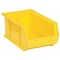 Quantum Storage Systems Hang & Stack Storage Bin, Polypropylene, Yellow, 6 in H, 8 1/4 in W, 13 5/8 in L QUS241YL - alternate 2