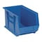 Quantum Storage Systems Hang & Stack Storage Bin, Polypropylene, Blue, 8 in H, 8 1/4 in W, 13 5/8 in L QUS242BL - alternate 1