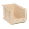 Quantum Storage Systems Hang & Stack Storage Bin, Polypropylene, Ivory, 8 in H, 8 1/4 in W, 13 5/8 in L QUS242IV - alternate 1