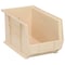 Quantum Storage Systems Hang & Stack Storage Bin, Polypropylene, Ivory, 8 in H, 8 1/4 in W, 13 5/8 in L QUS242IV - alternate 2