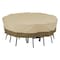 Classic Accessories Veranda Large Square Table/Chair Set Cover, Antique Beige, 98"x98" 55-228-011501-00 - alternate 1