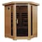 Heatwave Sauna, Corner, 3 ppl, Carbon Heater, Hemlock BSA2412 - alternate 1