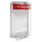 Safety Technology International Universal Stopper Cover, Polycarbonate, Flush Mount, 5 3/8 in W x 8 1/8 in H x 4 in D, Red STI-13020FR - alternate 1