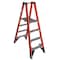 Werner 6 ft Fiberglass Twin Platform Stepladder, 300 lb Capacity PT7404 - alternate 1