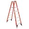 Werner 8 ft Fiberglass Twin Platform Stepladder, 300 lb Capacity PT7406 - alternate 1