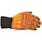 Ironclad Performance Wear KONG(R) Mechanics Gloves, Synthetic Leather/PVC Dots Palm, Nylon Back, M, Orange SDX2-03-M - alternate 3
