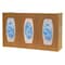 Bowman Dispensers Glove Dispenser, ABS, Holds (3) Boxes , Maple Wood , 10-1/8 in H x 17 in W x 4 in D GL030-0223 - alternate 1