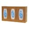 Bowman Dispensers Glove Dispenser, ABS, Holds (3) Boxes , Maple Wood , 10-1/8 in H x 17 in W x 4 in D GL030-0223 - alternate 2