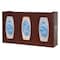 Bowman Dispensers Glove Dispenser, ABS, Holds (3) Boxes , Cherry Wood , 10-1/8 in H x 17 in W x 4 in D GL030-0233 - alternate 1