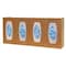 Bowman Dispensers Glove Dispenser, ABS, Holds (4) Boxes , Maple Wood , 10-1/8 in H x 22-5/8 in W x 4 in D GL040-0223 - alternate 2