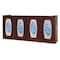 Bowman Dispensers Glove Dispenser, ABS, Holds (4) Boxes , Cherry Wood , 10-1/8 in H x 22-5/8 in W x 4 in D GL040-0233 - alternate 2