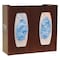 Bowman Dispensers Glove Dispenser, ABS, Holds (2) Boxes , Cherry Wood , 10-1/8 in H x 11-3/8 in W x 4 in D GL020-0233 - alternate 1