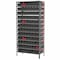 Akro-Mils Shelf Storage Bin, Plastic, Black/Red, 4 in H, 4 1/8 in W, 17 7/8 in L 36448BLKRED - alternate 2