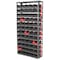 Akro-Mils Shelf Storage Bin, Plastic, Black/Red, 4 in H, 6 3/4 in W, 11 5/8 in L 36462BLKRED - alternate 3