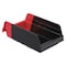 Akro-Mils Shelf Storage Bin, Plastic, Black/Red, 4 in H, 6 3/4 in W, 11 5/8 in L 36462BLKRED - alternate 1