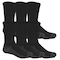 Fruit Of The Loom Men's Socks, 43% Cotton, 56% Polyester, 1% Lycra Spandex, Black, 6 to 12, 10 to 13, 6 PK M8000B6US-12 - alternate 1