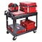 Milwaukee Tool Utility Cart, 500 lb Load Capacity, 2 Shelves, 38 1/2 in L, 24 1/2 in W, Ergonomic Handle CUSTOM PACKOUT UTILITY 2 - alternate 1