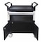 Zoro Select Enclosed Service Cart, Fiber Glass/Polypropylene, 400 lb Load Capacity, 3 Shelves, 34 1/4 in L 35KT32 - alternate 4