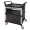 Zoro Select Enclosed Service Cart, Fiber Glass/Polypropylene, 400 lb Load Capacity, 3 Shelves, 34 1/4 in L 35KT32 - alternate 2