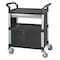 Zoro Select Enclosed Service Cart, Fiber Glass/Polypropylene, 400 lb Load Capacity, 3 Shelves, 34 1/4 in L 35KT32 - alternate 1