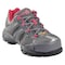 Nautilus Safety Footwear Women's Athletic Shoe, Steel Toe, Leather, Mesh Upper, Rubber Outsole, Lace Up, Gray/Pink, 5 Medium N1393 5M - alternate 1
