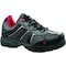 Nautilus Safety Footwear Men's Athletic Shoe, Steel Toe, Leather, Mesh Upper, Rubber Outsole, Lace Up, Gray/Red, 7 Wide N1343 7W - alternate 1