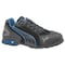 Puma Safety Shoes Men's Athletic Shoe, Aluminum Toe, Leather Upper, Carbon Rubber Outsole, Lace Up, Black/Blue, 10 EE 642755 - alternate 1