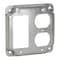 Bell Outdoor Box Cover, Square Box Type, 2 Gang, Steel, Duplex Receptacle Cover Type 915C - alternate 1