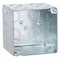Bell Outdoor Electrical Box, 45 cu in, Square Box Type, 2 Gangs, Steel, Square Shape 256 - alternate 1