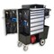 Flexcart FC-100 Rolling Cabinet, 7 Drawer, Black, Stainless Steel, 14-1/4 in W x 37-1/2 in D x 45 in H FC100-ECSS-WT - alternate 10