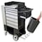 Flexcart FC-100 Tool Utility Cart, 7 Drawer, Black, Stainless Steel, 14-1/4 in W x 37-1/2 in D x 45 in H FC100-ECSS-NT - alternate 8
