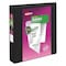 Zoro Select 1-1/2" Slant Ring Durable Binder, Black AVE17021 - alternate 1