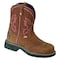 Justin Original Workboots Women's Western Boot, 7 B, Steel Toe, 8 in H, Brown, WKL9980 GY9980 - alternate 1