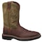 Justin Original Workboots Men's Western Boot, Steel Toe, Leather Upper, EVA, Rubber Outsole, Pull On, Brown, 7 1/2 D SE4688 - alternate 1