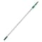 Unger 96" Threaded Telescoping Pole, 7/8 in Dia, Silver/Green, Aluminum/Plastic EZ250 - alternate 1