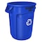 Rubbermaid Commercial 20 gal Round Recycling Bin, Open Top, Blue, Polyethylene, 1 Openings FG262073BLUE - alternate 1