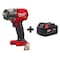 Milwaukee Tool M18 FUEL 3/8" Mid-Torque Impact Wrench w/ Friction Ring + M18 XC5.0 Battery 2960-20, 48-11-1850 - alternate 1
