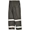 Tingley High Visibility Rain Pants, Polyurethane, 32 in Inseam, Drawstring Closure, Black, Size 2XL P24123-2X - alternate 3