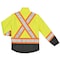 Tough Duck Men's Hi-Vis 5-in-1 Safety Jacket, 300D Poly Oxford with PU Coating, Fluorescent Green, LT S42641 - alternate 6