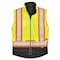 Tough Duck Men's Hi-Vis 5-in-1 Safety Jacket, 300D Poly Oxford with PU Coating, Fluorescent Green, LT S42641 - alternate 8