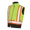 Tough Duck Men's Hi-Vis 5-in-1 Safety Jacket, 300D Poly Oxford with PU Coating, Fluorescent Green, LT S42641 - alternate 5