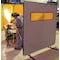 Hi Temp Welding Curtain With Window, Silicone Coated Fiberglass, 6 ft. W., 6 ft. H., 17 oz/sq yd, Gray G51-6x6-JS - alternate 2
