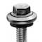 Teks Self-Drilling Screw, #12 x 1 in, Climaseal Steel Flange Hex Head External Hex Drive, 250 PK 1165253 - alternate 3
