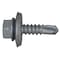 Teks Self-Drilling Screw, #10 x 3/4 in, Climaseal Steel Flange Hex Head External Hex Drive, 500 PK 1005000 - alternate 1