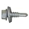 Teks Self-Drilling Screw, #12 x 3/4 in, Climaseal Steel Flange Hex Head External Hex Drive, 500 PK 1009000 - alternate 1